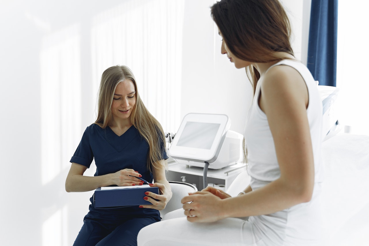 Women sitting in doctors office